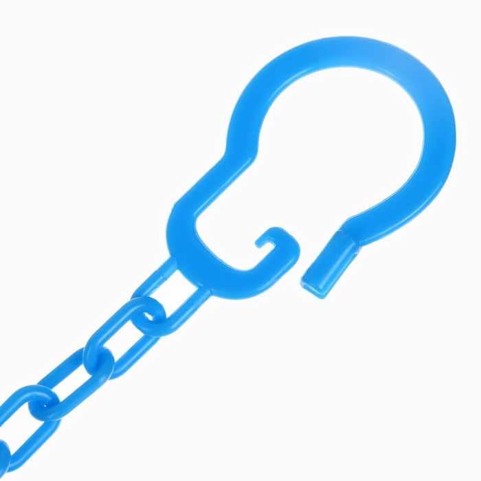 Набор: Соска - пустышка с держателем &laquo;Крокодил&raquo;, классичекая, +6 мес, цвет синий