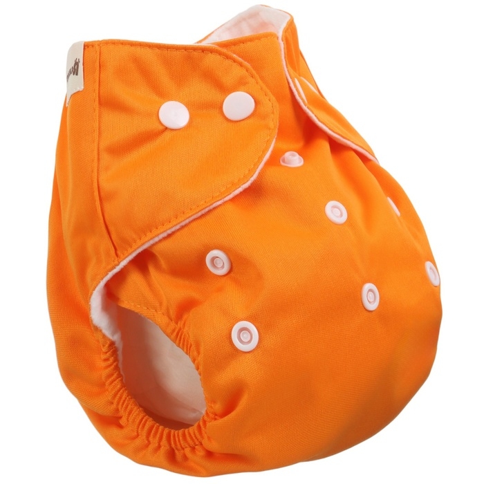 Многоразовый подгузник, 3-15 кг, цвет оранжевый, Крошка Я Многоразовый подгузник, 3-15 кг, цвет оранжевый, Крошка Я