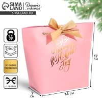 Пакет подарочный новогодний &laquo;For you&raquo;, 14 х 17 х 7 см, Новый год