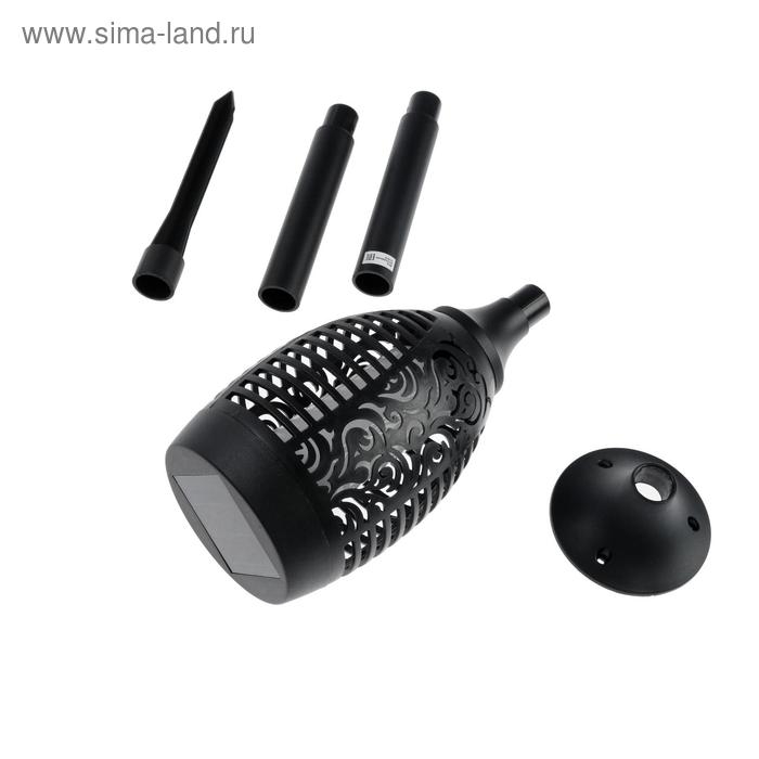 Садовый светильник Uniel на солнечной батарее &laquo;Факел&raquo;, 12 &times; 50 &times; 12 см, эффект пламени