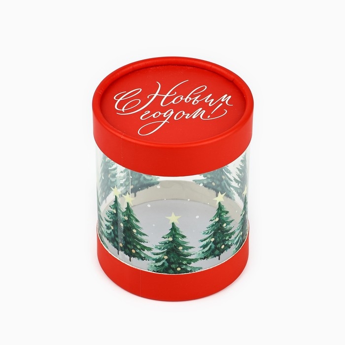 Коробка подарочная «Новогодние ёлки», 10 х 11 см, Новый год Коробка подарочная «Новогодние ёлки», 10 х 11 см, Новый год