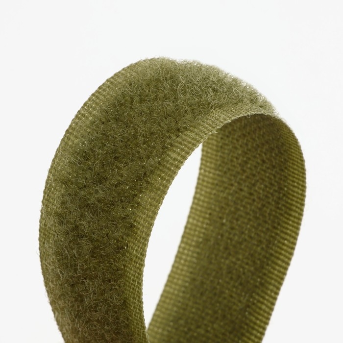 Липучка, 20 мм &times; 25 &plusmn; 1 м, цвет хаки