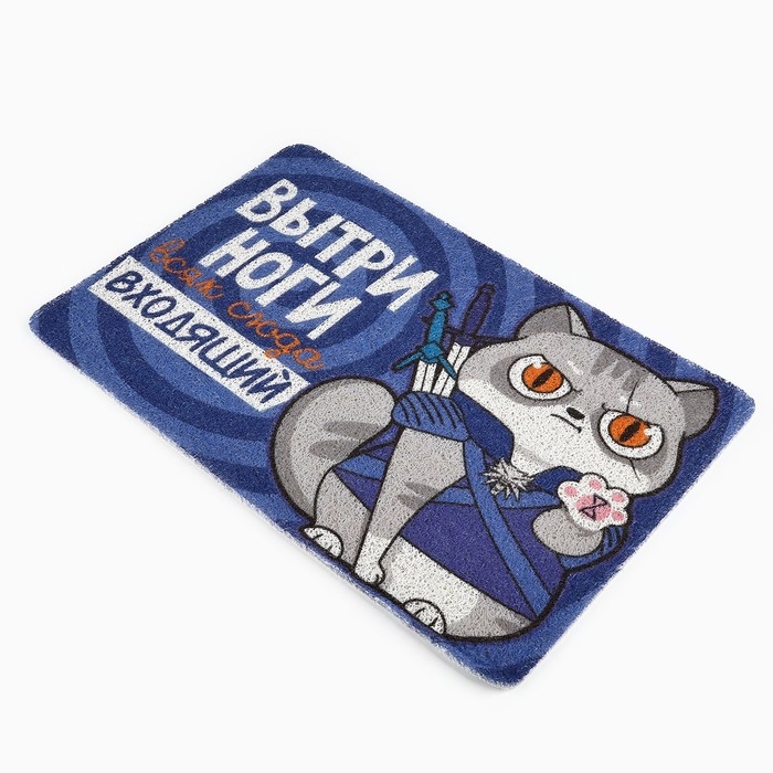 Коврик придверный "Вытри ноги", 40 х 60 см