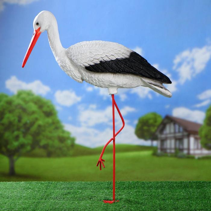 Садовая фигура "Аист" большой 85&times;65&times;22см