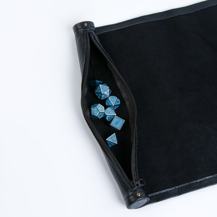 Сумка с полем для D&D дайсов, кубиков, 25.5 х 34 см, черная