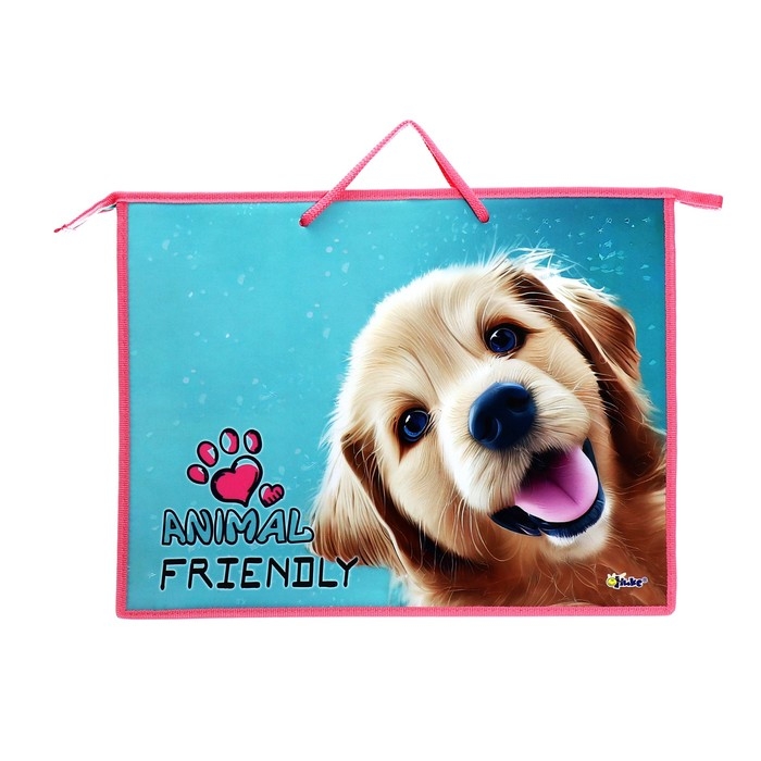 Папка для чертежей и рисунков А3, 470 х 345 мм, с ручками, пластик/текстиль, молния сверху, ПР 3 -20 Папка для чертежей и рисунков А3, 470 х 345 мм, с ручками, пластик/текстиль, молния сверху, ПР 3 -20 "Пушистый друг" 72693