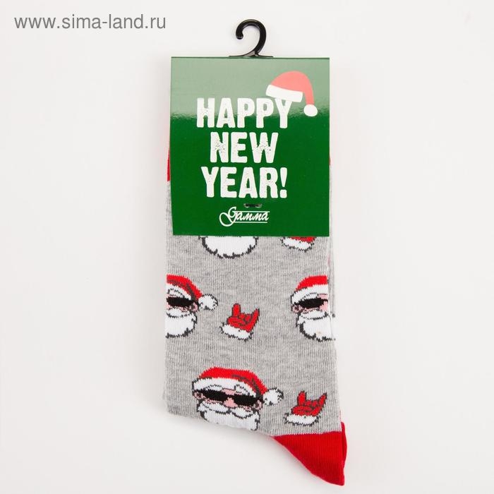 Носки женские, цвет светло-серый меланж, размер 23-25