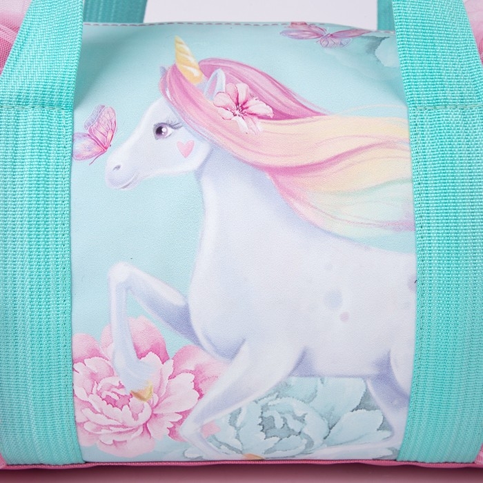 Сумка детская спортивная для девочки &laquo;Единорог в цветах&raquo;, 40 х 20 х 20см