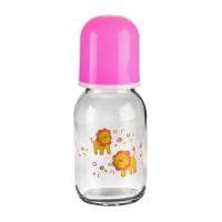 Бутылочка для кормления, классическое горло, 120 мл., от 0 мес., стекло, цвет МИКС Бутылочка для кормления, классическое горло, 120 мл., от 0 мес., стекло, цвет МИКС