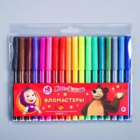 Фломастеры, 18 цветов, Маша и Медведь Фломастеры, 18 цветов, Маша и Медведь