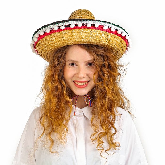 Карнавальная шляпа &laquo;Сомбреро&raquo; обхват головы &mdash; 56 см
