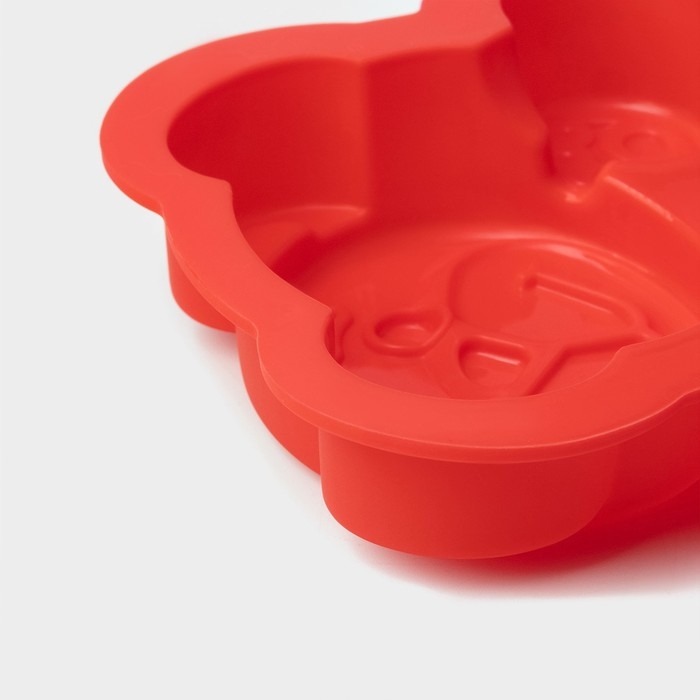 Форма для выпечки Доляна &laquo;Мишка&raquo;, силикон, 17,5&times;15&times;3 см, цвет МИКС