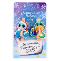 Новогодний магниты-прищепки &laquo;Новый год: Волшебного нового года голография&raquo;, 7 х 12,7 х 1,5 см