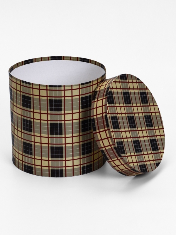 Шляпная коробка, Шотландская клетка , 20 х 20 см Шляпная коробка, Шотландская клетка , 20 х 20 см