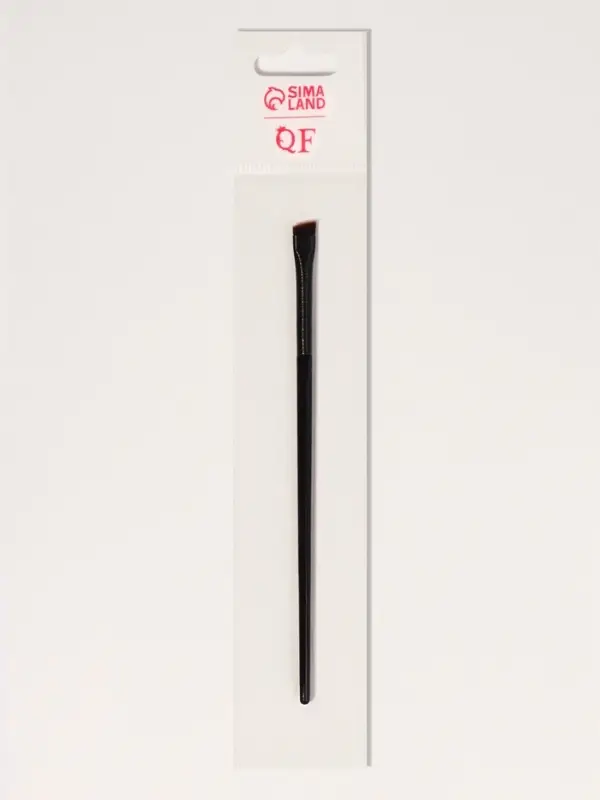 Кисть для макияжа бровей и глаз, плоская, 14&plusmn;1 см, чёрная