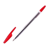 Ручка шариковая Erich Krause R=301 Classic Stick, узел 1.0 мм, чернила красные, длина линии письма 2000 метров, штрихкод на ручке