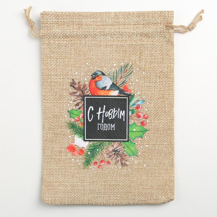 Мешок с термонаклейкой &laquo;Снегирь&raquo;, 13 х 18 см +/- 1.5 см, Новый год