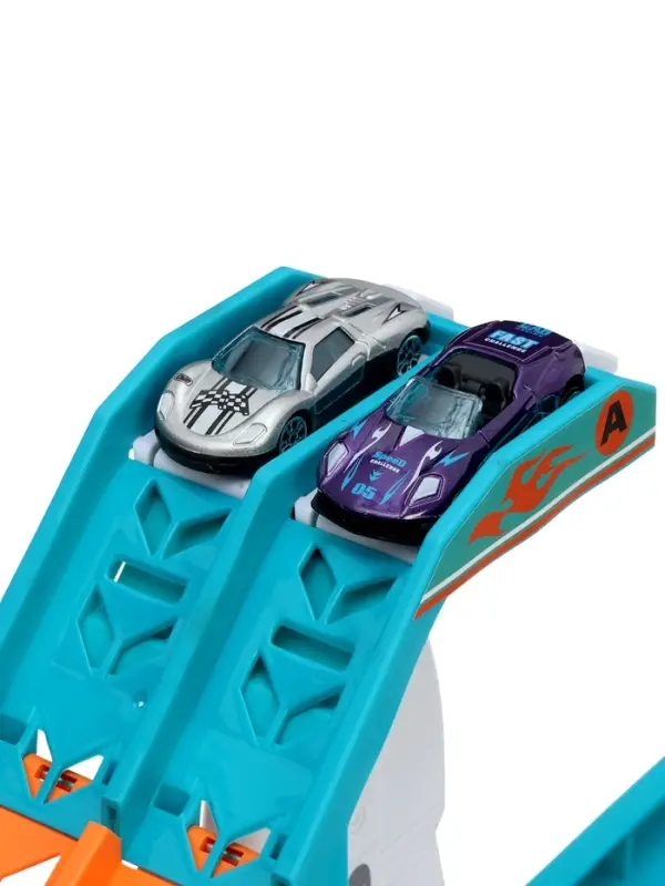 Автоград Автовоз с большой горкой и 10 машинками