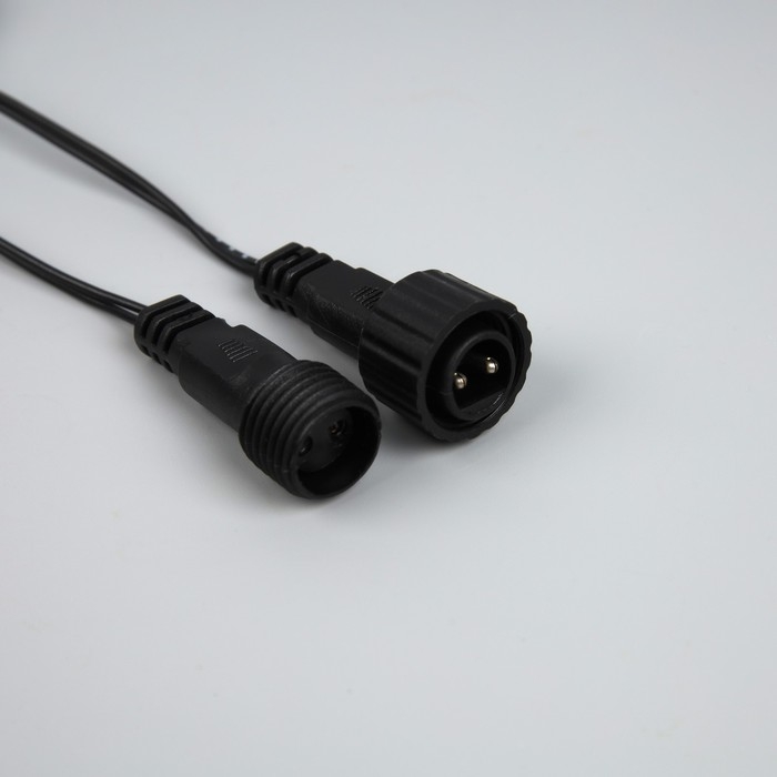 Гирлянда &laquo;Бахрома&raquo; 3 &times; 0.6 м, IP44, УМС, тёмная нить, 100 LED, свечение белое, мерцание, 24 В