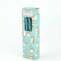 Ручка пластик пиши-стирай с колпачком "Корги", синяя паста, гелевая 0,5 мм