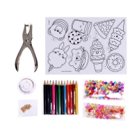 Набор для творчества &laquo;Волшебные украшения&raquo;, сделай 9 шармов своими руками, с трафаретами, 6+