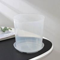 Горшок для орхидей с поддоном Доляна, 1,6 л, пластиковый, прозрачный