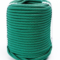Веревка страховочно-спасательная "Climb" 32 прядная, черно-зеленая, d= 8 мм, 50 м