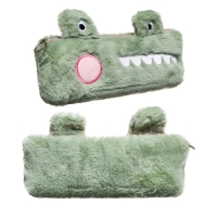 Пенал школьный на молнии "Динозаврик" Calligrata, зеленый Пенал школьный на молнии "Динозаврик" Calligrata, зеленый