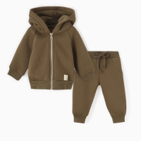 Костюм (толстовка и брюки) Крошка Я, BASIC LINE, рост 80-86 см, цвет кофейный