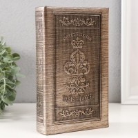 Сейф-книга дерево кожзам "Геральдическая лилия и корона" тиснение, под металл 20х12х4 см Сейф-книга дерево кожзам "Геральдическая лилия и корона" тиснение, под металл 20х12х4 см