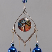 Музыка ветра металл от сглаза "Дерево процветания" 5 колокольчиков 35 см Музыка ветра металл от сглаза "Дерево процветания" 5 колокольчиков 35 см