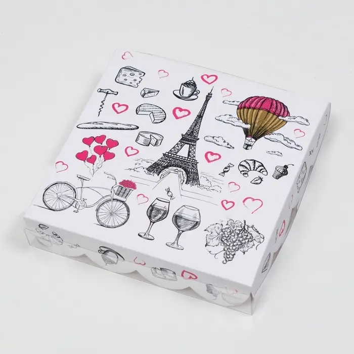 Коробка для печенья, &laquo;Париж&raquo;, 15&times;15&times;3 см