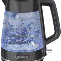 Чайник HYK-G3503 1.7л. 2200Вт черный серебристый