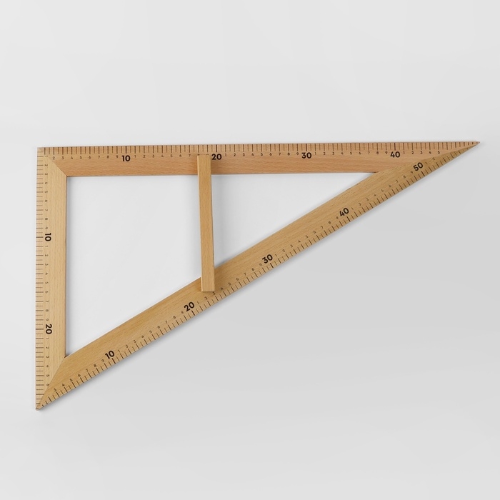 Линейка портновская «Угольник», 50 × 32,5 см, дерево Линейка портновская «Угольник», 50 × 32,5 см, дерево