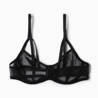 Бюстгалтер женский сетка, цвет черный, размер 80В