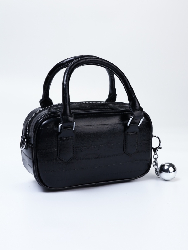 Сумка женская, 20*9*12, отд на молнии, длин ремень, черный Сумка женская, 20*9*12, отд на молнии, длин ремень, черный