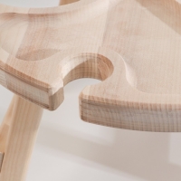 Столик-поднос с менажницей и складными ножками "Лучше тебя только вино" D=30x2 см, береза