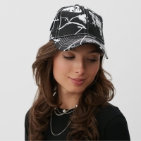 Кепка MINAKU, цвет чёрно-белый, размер 58