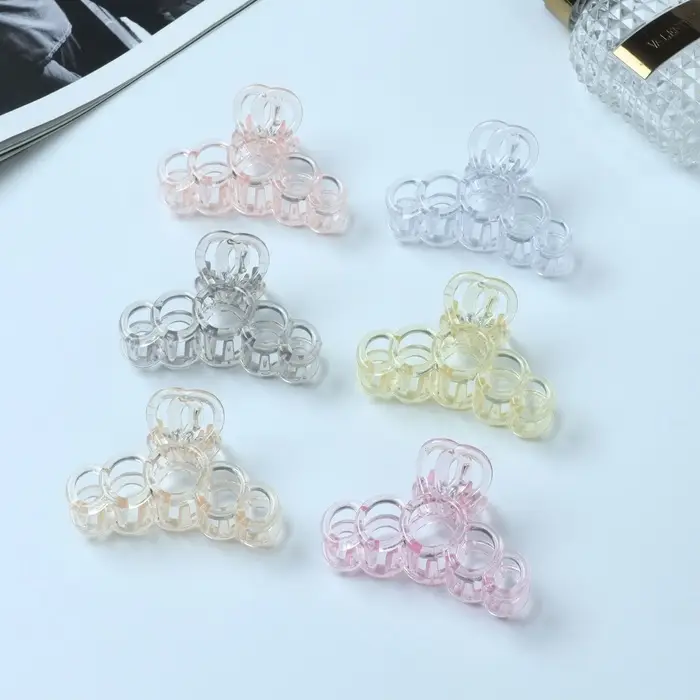 Крабик для волос &laquo;Бриджит&raquo;, кольца, 7 см, МИКС