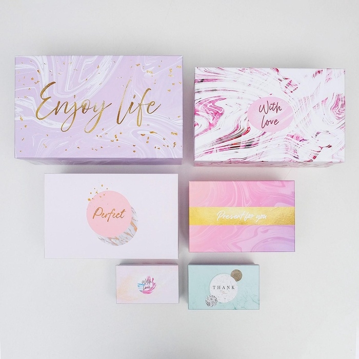 Набор коробок 15 в 1, упаковка подарочная, &laquo;Текстурный&raquo;, 12 х 6.5 х 4 см - 46.5 х 30 х 17.5 см