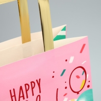 Пакет подарочный, упаковка, Happy Birthday, ML 23 х 27 х 11.5 см