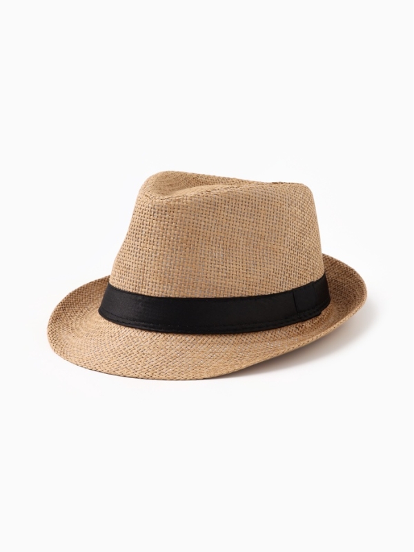 Шляпа мужская MINAKU "Плетеная", размер 58, цвет бежевый