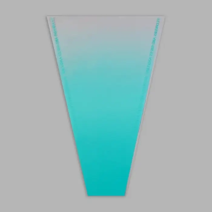 Пакет конус для цветов, &laquo;Переход&raquo;, 29+10&times;45 см, зелёный