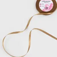 Лента атласная, 6 мм, 23&plusmn;1 м, тёмно-бежевая №106