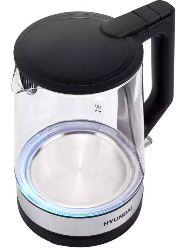 Чайник HYK-G8808 1.7л. 2200Вт черный серебристый