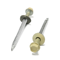 Саморезы кровельные 4,8х70 мм, RAL1014 цвет бежевый, 100 шт. Саморезы кровельные 4,8х70 мм, RAL1014 цвет бежевый, 100 шт.