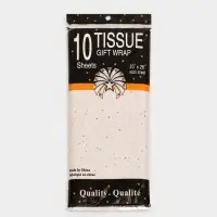 Бумага упаковочная тишью, &laquo;Конфетти&raquo;, белая, 50&times;66 см