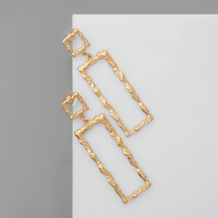 Серьги висячие &laquo;Фэнтази&raquo;, цвет золото, 7,3 см