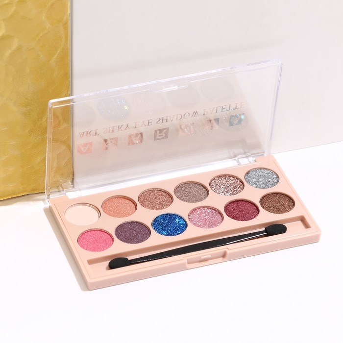 Палетка теней для век с шиммером 12 цветов Палетка теней для век с шиммером 12 цветов