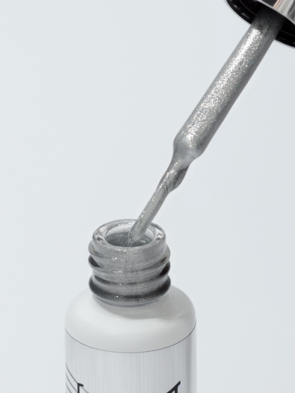 Гель для дизайна LED/UV 8мл серебр накл QF